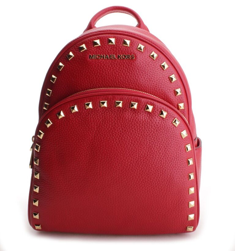 Michael kors red on sale studded backpack